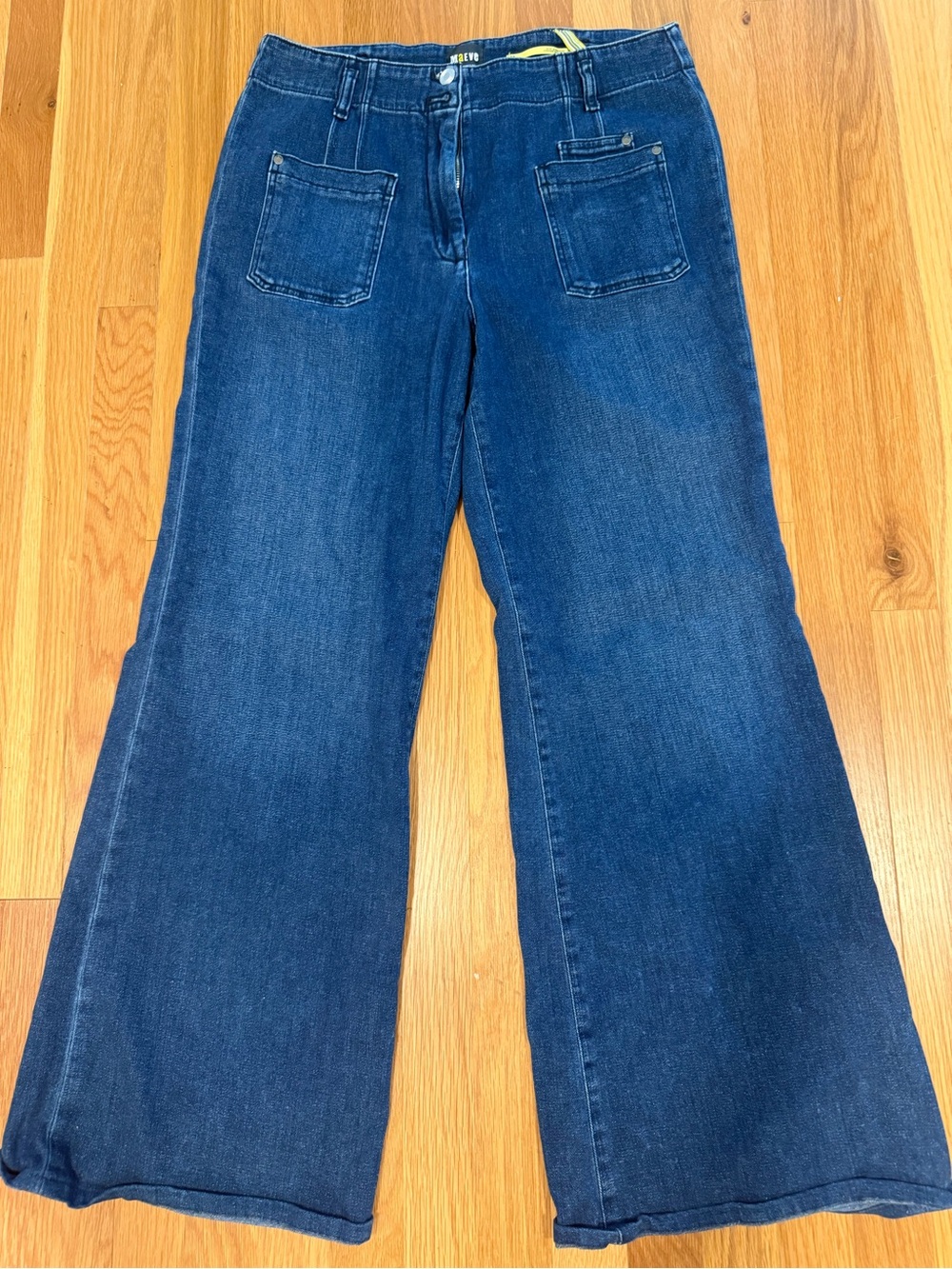 Maeve by Anthropologie Blue Wide-Leg Jeans